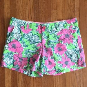 Lilly Pulitzer Blooming & Cocooning Green Shorts